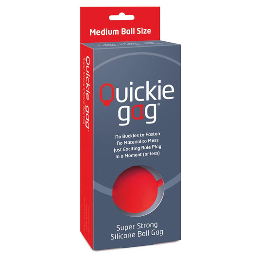 Quickie Ball Gag Medium Red | 847878002473 | Available at EroticWarehouse.com