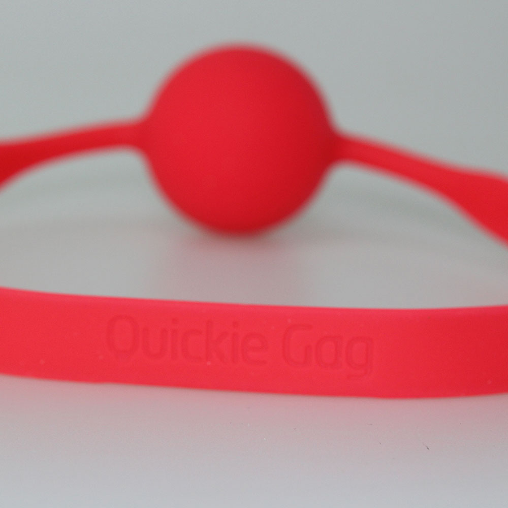 Quickie Ball Gag Large Red | 847878002480 | Available at EroticWarehouse.com