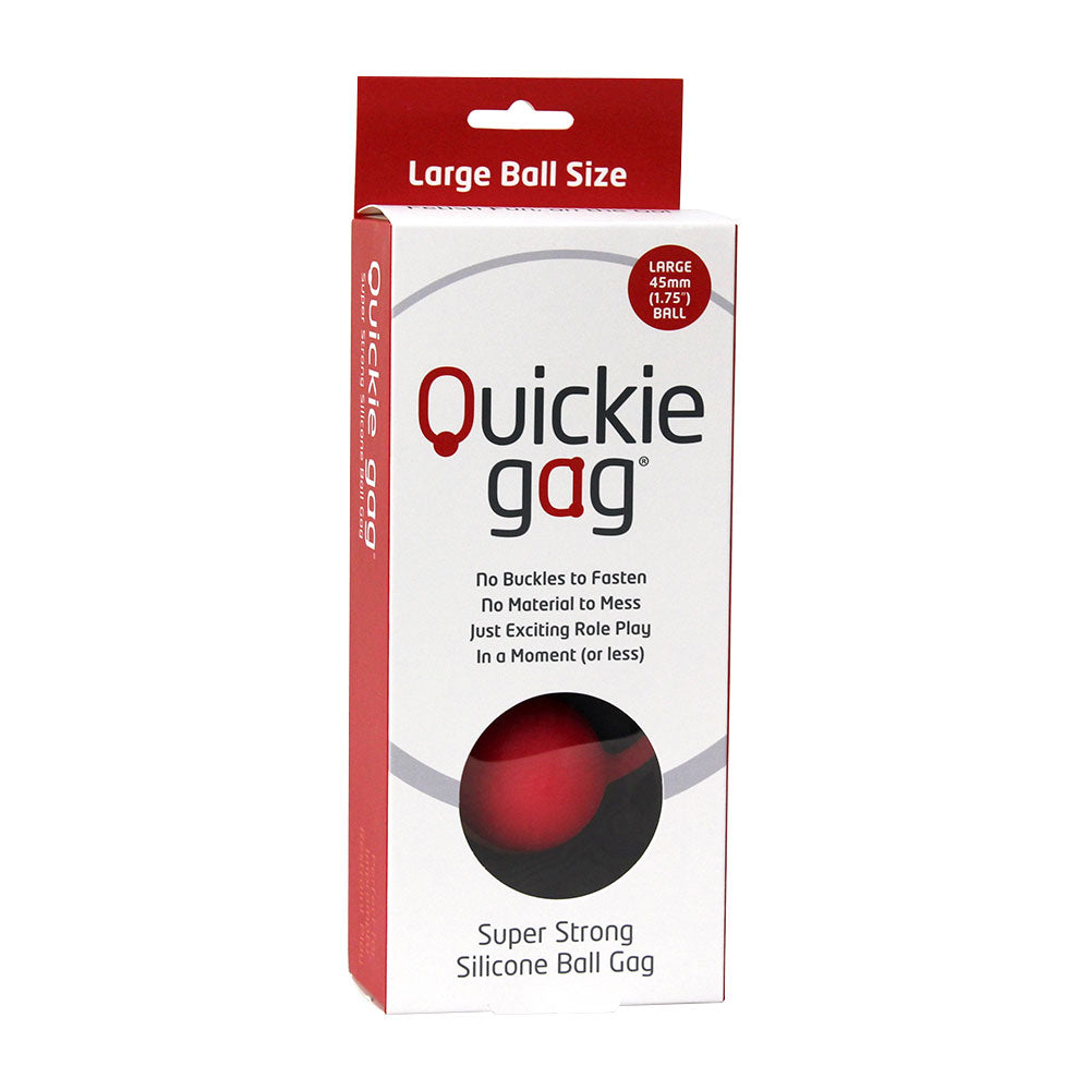 Quickie Ball Gag Large Red | 847878002480 | Available at EroticWarehouse.com