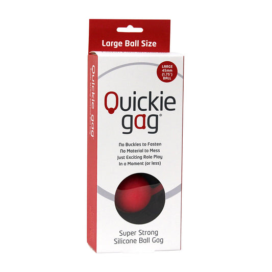 Quickie Ball Gag Large Red | 847878002480 | Available at EroticWarehouse.com