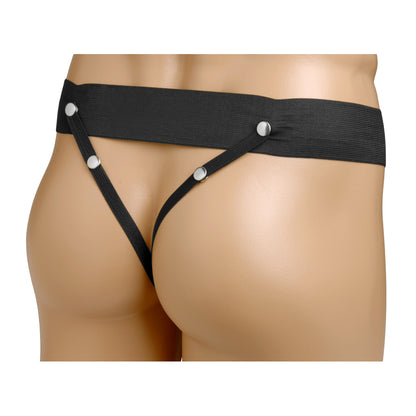 Size Matters Erection Assist Hollow Strap On Black | 848518006721 | Available at EroticWarehouse.com