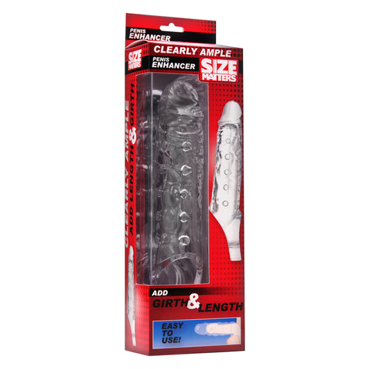 Size Matters Clearly Ample Penis Enhancer Sheath | 848518007339 | Available at EroticWarehouse.com
