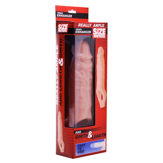 Size Matters Really Ample Penis Enhancer Sheath Flesh Color | 848518009340 | Available at EroticWarehouse.com