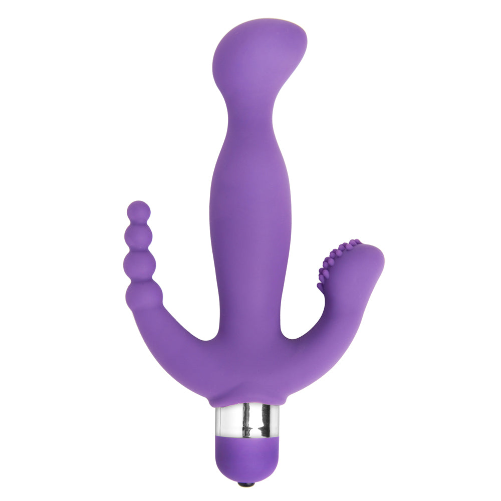 Vogue Amethyst 7 Mode Triple Stimulation Vibe | 848518010315 | Available at EroticWarehouse.com