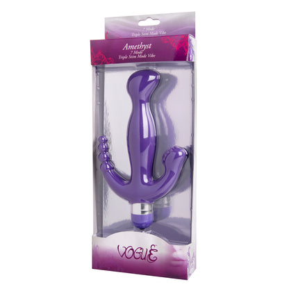 Vogue Amethyst 7 Mode Triple Stimulation Vibe | 848518010315 | Available at EroticWarehouse.com