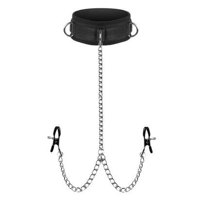 Master Series Submission Collar And Nipple Clamp Union | 848518012968 | Available at EroticWarehouse.com