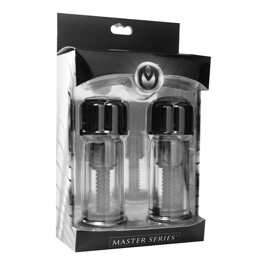 Masters Series Black Max Powerful Twist Nipple Suckers | 848518013194 | Available at EroticWarehouse.com