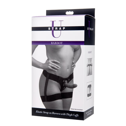 Strap U Bardot Elastic Strap On Harness With Thigh Cuffs | 848518015839 | Available at EroticWarehouse.com