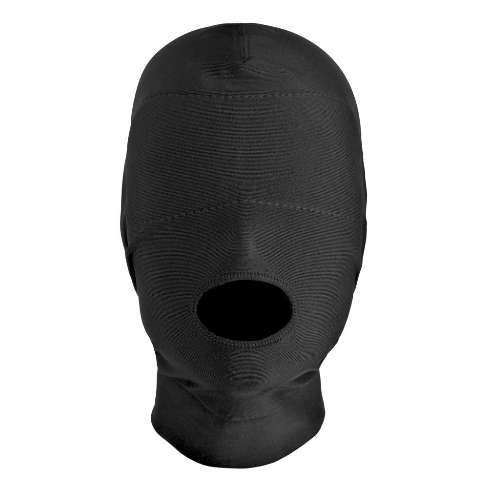 Master Series Disguise Open Mouth Hood With Padded Blindfold | 848518016768 | Available at EroticWarehouse.com