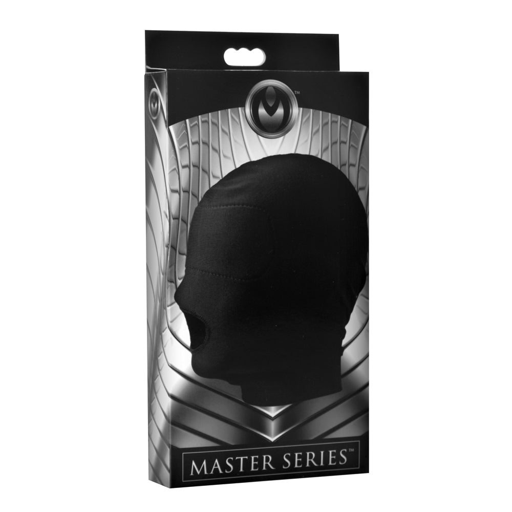 Master Series Disguise Open Mouth Hood With Padded Blindfold | 848518016768 | Available at EroticWarehouse.com
