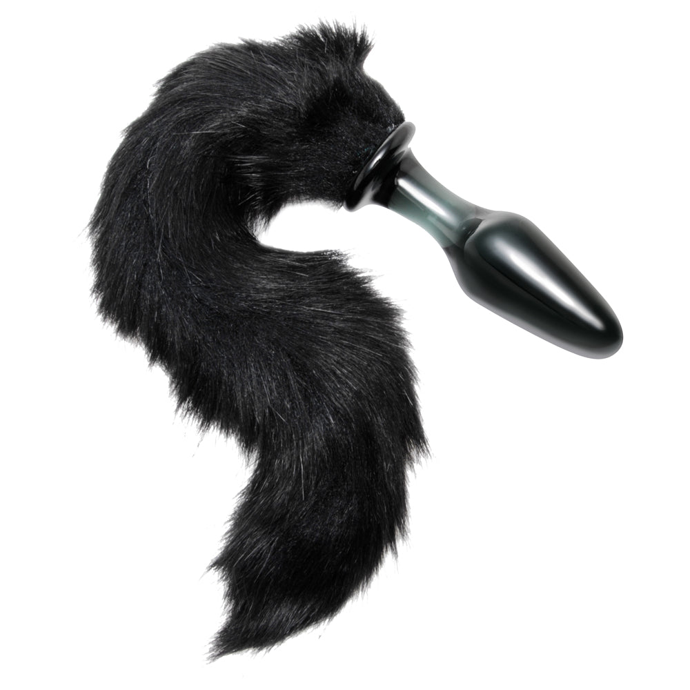 Tailz Midnight Fox Glass Butt Plug With Tail | 848518018892 | Available at EroticWarehouse.com