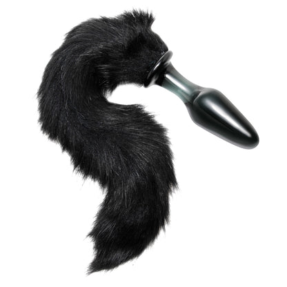 Tailz Midnight Fox Glass Butt Plug With Tail | 848518018892 | Available at EroticWarehouse.com