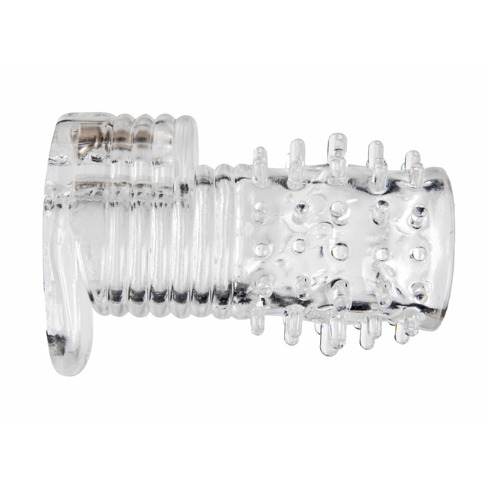 Size Matters Clear Sensations Vibrating Textured Erection Sleeve | 848518019431 | Available at EroticWarehouse.com