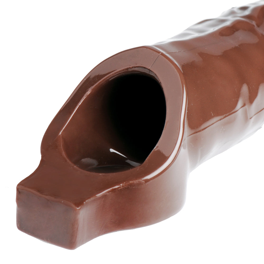 Size Matters Really Ample Penis Enhancer Sheath Brown | 848518020147 | Available at EroticWarehouse.com