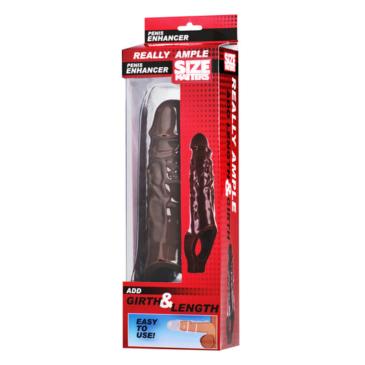 Size Matters Really Ample Penis Enhancer Sheath Brown | 848518020147 | Available at EroticWarehouse.com