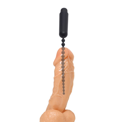 Master Series Dark Rod Vibrating Beaded Silicone Sound | 848518022455 | Available at EroticWarehouse.com