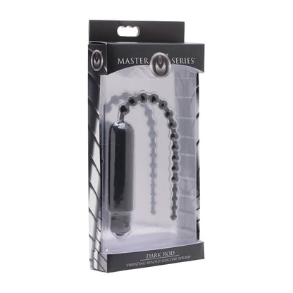 Master Series Dark Rod Vibrating Beaded Silicone Sound | 848518022455 | Available at EroticWarehouse.com