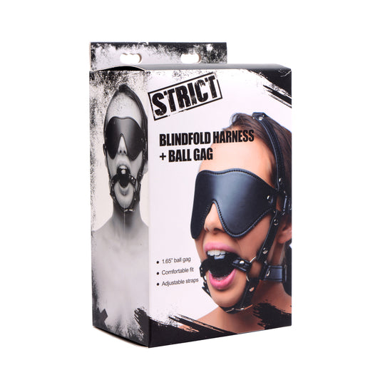 Strict Eye Mask Harness With Ball Gag | 848518024121 | Available at EroticWarehouse.com