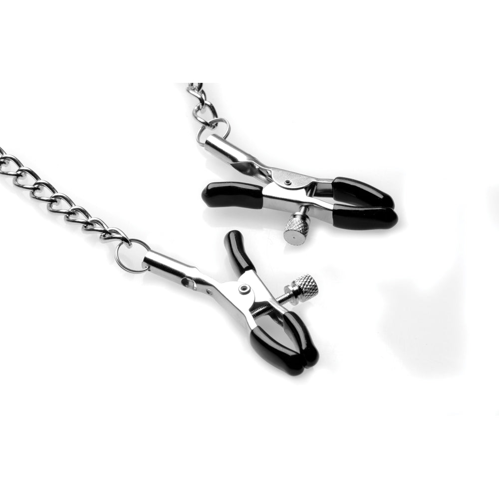 Strict Silicone Ball Gag With Nipple Clamps | 848518024473 | Available at EroticWarehouse.com
