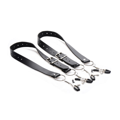 Master Series Spread Labia Spreader Straps With Clamps | 848518028488 | Available at EroticWarehouse.com