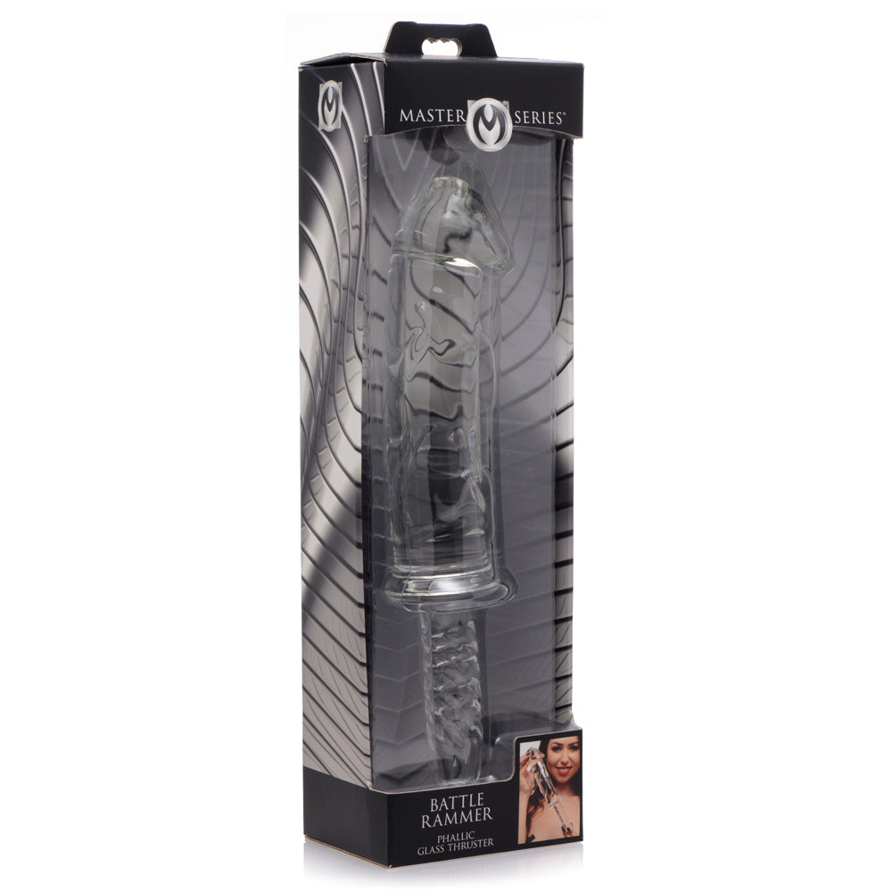 Master Series Battle Rammer Phallic Glass Thruster | 848518028532 | Available at EroticWarehouse.com