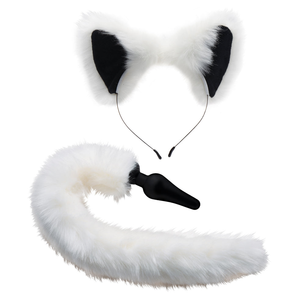 Tailz White Fox Tail And Ears Set | 848518029492 | Available at EroticWarehouse.com