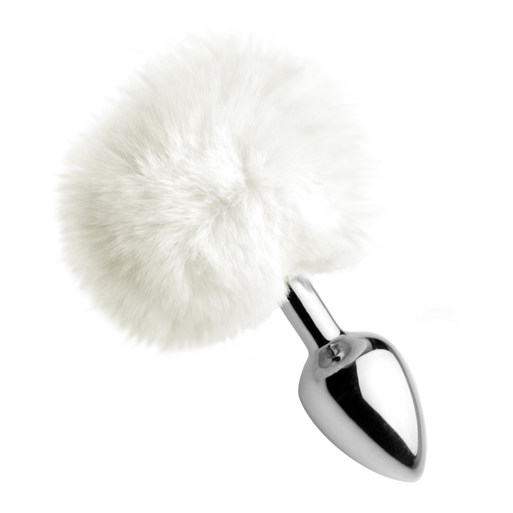 Tailz White Fluffy Bunny Tail Anal Plug | 848518029690 | Available at EroticWarehouse.com