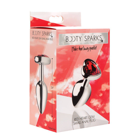 Booty Sparks Red Heart Gem - Small Anal Plug | 848518029881 | Available at EroticWarehouse.com