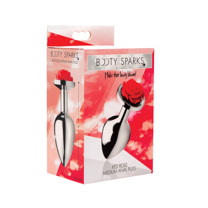 Booty Sparks Red Rose - Medium Anal Plug | 848518029928 | Available at EroticWarehouse.com