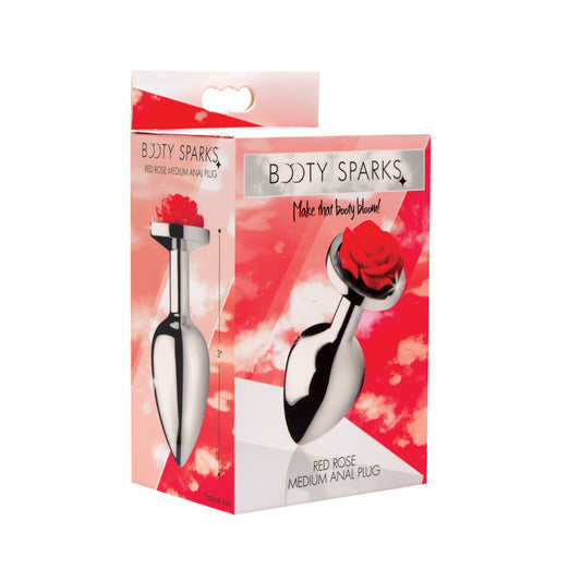 Booty Sparks Red Rose - Medium Anal Plug | 848518029928 | Available at EroticWarehouse.com