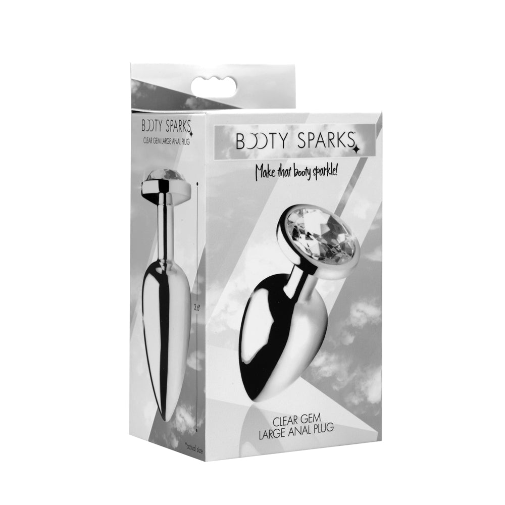 Booty Sparks Clear Gem - Large Anal Plug | 848518030009 | Available at EroticWarehouse.com