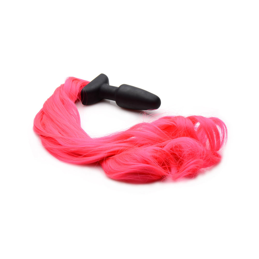 Tailz Hot Pink Pony Tail Anal Plug | 848518030047 | Available at EroticWarehouse.com