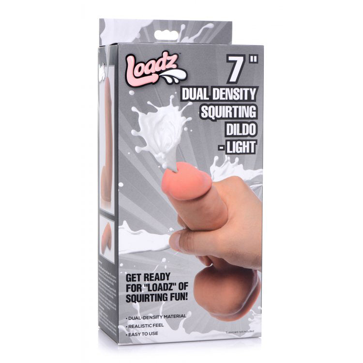 Loadz 7" Dual Density Squirting Dildo Light | 848518030139 | Available at EroticWarehouse.com