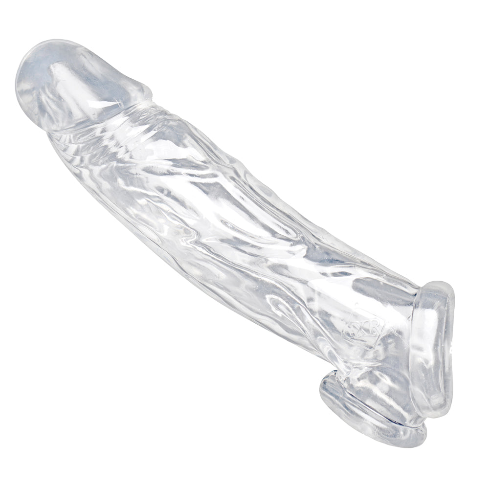 Size Matters Realistic Clear Penis Enhancer + Ball Stretcher | 848518030511 | Available at EroticWarehouse.com