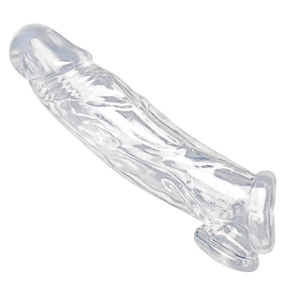 Size Matters Realistic Clear Penis Enhancer + Ball Stretcher | 848518030511 | Available at EroticWarehouse.com