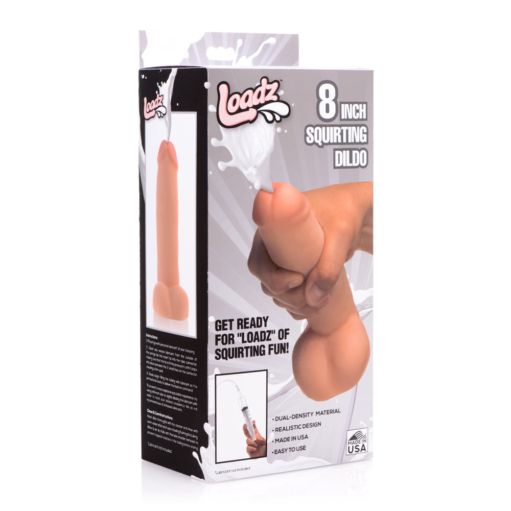 Loadz Dual Density Squirt Cock 8" | 848518030658 | Available at EroticWarehouse.com
