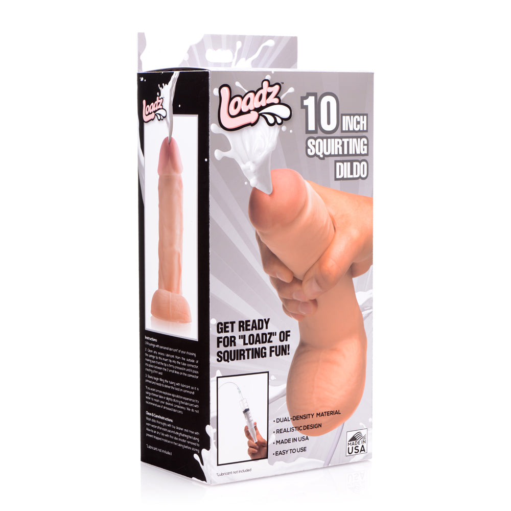 Loadz Dual Density Squirt Cock 10" | 848518030672 | Available at EroticWarehouse.com