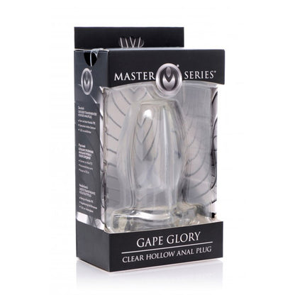 Master Series Gape Glory Clear Hollow Anal Plug | 848518031037 | Available at EroticWarehouse.com