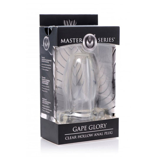 Master Series Gape Glory Clear Hollow Anal Plug | 848518031037 | Available at EroticWarehouse.com