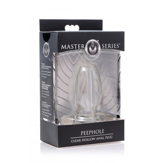 Master Series Peephole Clear Hollow Anal Plug | 848518031044 | Available at EroticWarehouse.com