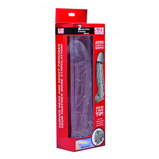 Size Matters 2" Clear Extender Sleeve | 848518031396 | Available at EroticWarehouse.com