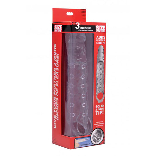 Size Matters 3" Clear Extender Sleeve | 848518031419 | Available at EroticWarehouse.com