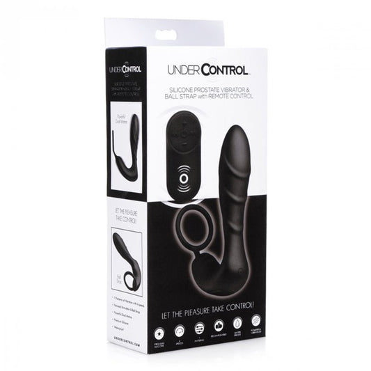 Under Control Silicone Prostate Vibrator And Strap With Remote Control | 848518031563 | Available at EroticWarehouse.com