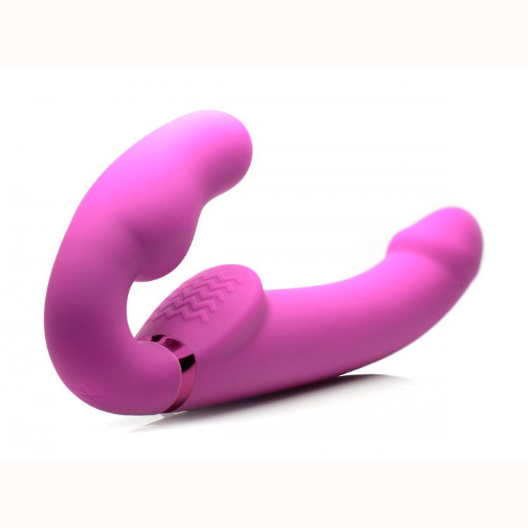 Strap U 10X Evoke Ergo Fit Inflatable & Vibrating Silicone Strapless Strap-On | 848518032300 | Available at EroticWarehouse.com