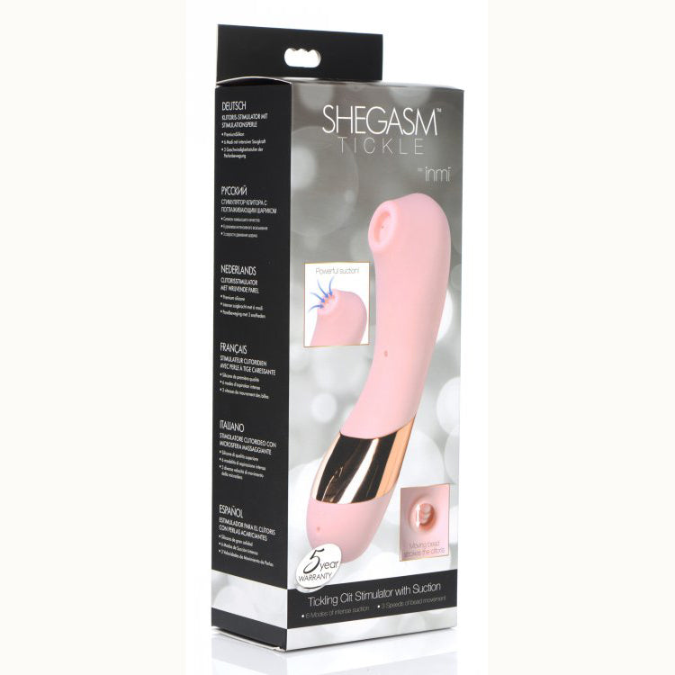 Inmi Shegasm Tickle Tickling Stimulator With Suction | 848518032331 | Available at EroticWarehouse.com