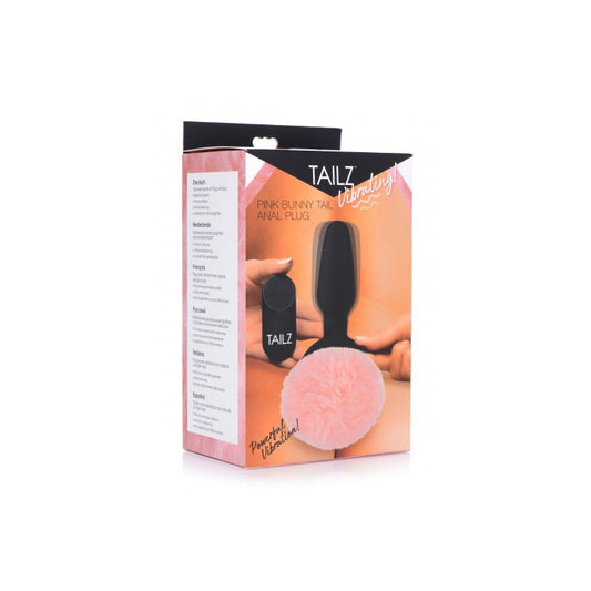 Tailz Vibrating Pink Bunny Tail Anal Plug | 848518033772 | Available at EroticWarehouse.com