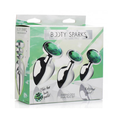 Booty Sparks Emerald Gem Anal Plug Set | 848518033789 | Available at EroticWarehouse.com
