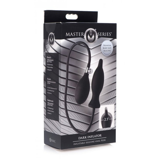 Master Series Dark Inflator Silicone Inflatable Plug | 848518033888 | Available at EroticWarehouse.com