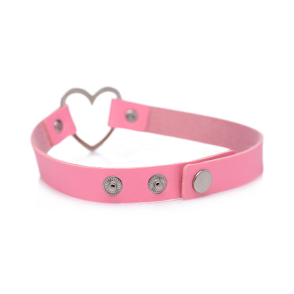 Master Series Heart Choker Necklace Pink | 848518034519 | Available at EroticWarehouse.com
