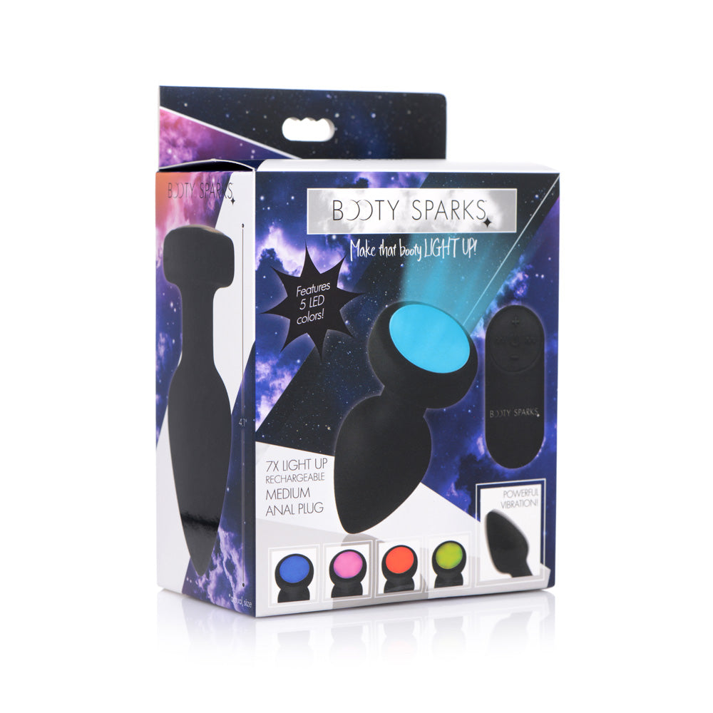 Booty Sparks 7X Light Up Rechargeable Anal Plug Medium | 848518034564 | Available at EroticWarehouse.com
